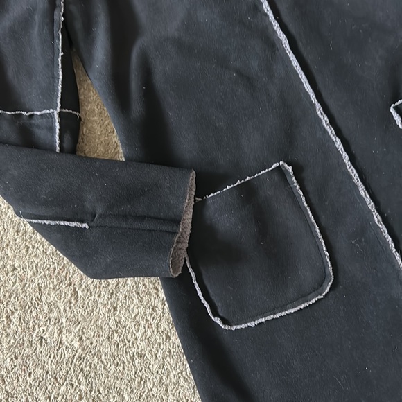 suede black coat - Picture 2 of 6